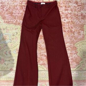 The Essential Trouser: Anthropologie in Burgundy